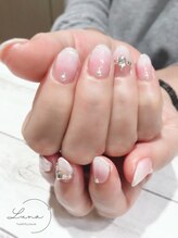 ネイルアンドまつ毛エクステ ルーナ イオン相模原店/ホワイトグラデーション