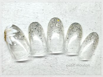 プチムトン 鶯谷店(petit mouton)/【フラワーラメグラデーション】