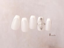 アイネイルズ 横浜EAST店(I-nails)/シンプルフレンチ3Dネイル