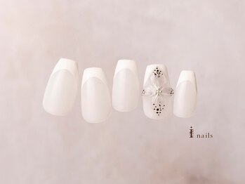 アイネイルズ 横浜EAST店(I-nails)/シンプルフレンチ3Dネイル