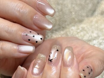 レトネイル レトネイル 大阪梅田(reto nail)/ハートドット/リボン/マグネット