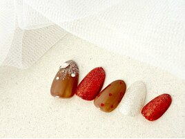 バレンタイン/チョコ×ハート/赤