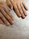 hand clear gel nail