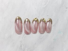 ガラスフレンチネイル