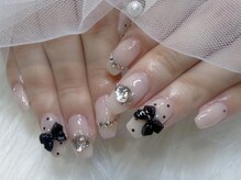 ララアンジュ(LaLa-Ange)/ドットリボンネイル