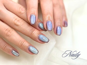 ネイリー 立川店(Naily)の写真/【ワンカラーorフラッシュorマグネットネイル5,500円】育爪フィルイン♪フラッシュ&マグカラー大量入荷♪