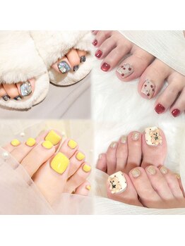 リエイトネイル(Re:eight nail)の写真/サンダルから見える足元を可愛く！お仕事でハンドネイルができない方もフットネイルで足元からオシャレに♪
