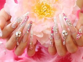 スワロ×雪結晶キラキラネイル