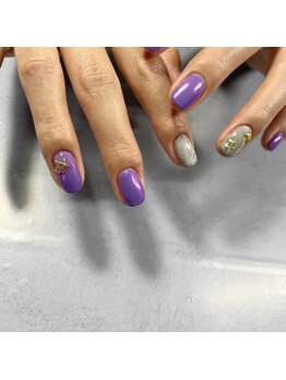 アトリエシロップネイル(Atelier Syrup nail)/とぅるとぅるパープルがカワイイ