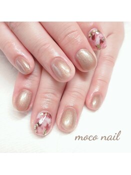モコネイル(moco nail)/☆ワンカラー2本アート☆