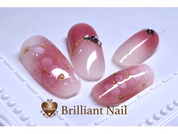 ブリリアント/ふんわり桜ネイル