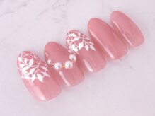 モアニヒロオ 広尾駅前店(MOANI Hiroo)/【マオジェル】レース柄ネイル