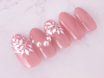 モアニヒロオ 広尾駅前店(MOANI Hiroo)/【マオジェル】レース柄ネイル