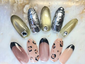 モモ 高円寺(Momo)/マグネットネイル・アニマル柄