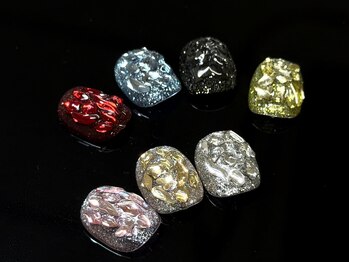 エムワイネイル(MY Nail)/ワンカラー+埋め尽くし4本￥6980