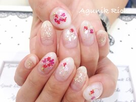 【押し花ネイル】