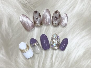 ヘアーアンドネイル ミヤ 本店(HAIR & NAIL MIYA)の写真/指先から季節を取り入れて♪【定額ハンド¥6100～☆】付替えは自店/他店いつでも無料♪定額デザインも豊富◎