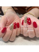 ジェルメ(germer)/スカルプ長さ出し×レッド