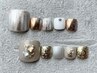 《初回/当店オフケア込》フットネイル★90分持ち込みアート¥8,500