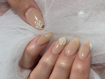 シェルネイル(SHELL NAIL)/薔薇/シンプル/staff:Noa
