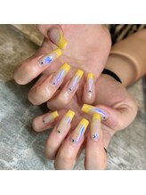 ダリア(Dahlia)/オーロラフレンチネイル