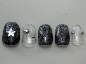 メンズブラック星¥5550