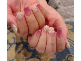 花　グラデ　フラッシュネイル
