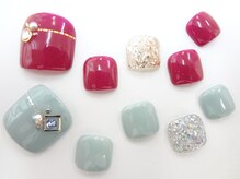 ネイルサロン クイール 小山店(NAIL SALON QUILL)/ワンカラー+ラインシール♪