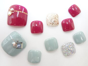 ネイルサロン クイール 小山店(NAIL SALON QUILL)/ワンカラー+ラインシール♪