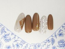 ネイルライフ(NailLife)/アーガイル柄ニットネイル