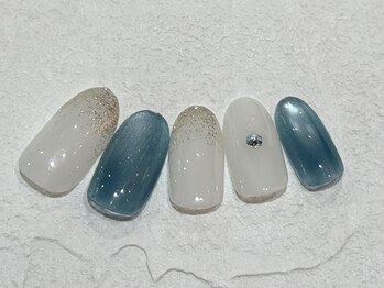 ネイルサロン ロゼプリュム/冬 キラキラネイル