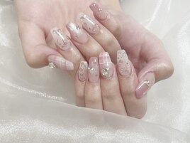さくらんぼ&チェックネイル