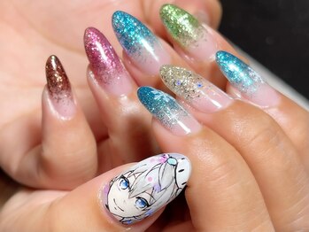 レディグリッター(Lady glitter)/推し痛ネイル