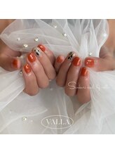 サンカリネイル バイ ヴァラ イオンモール新居浜店(sankari nail by VALLA)/韓国発VALLANAILオレンジネイル