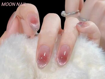 チーク×マグネットネイル