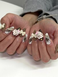 バレンタインネイル