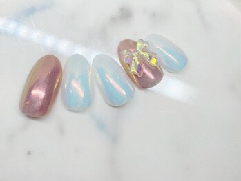 リベレ 梅田茶屋町店(LIBELLE)/オーロラネイル/韓国っぽネイル