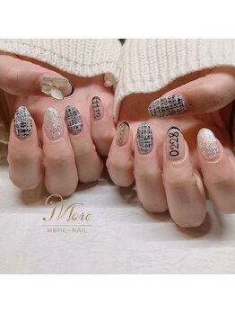 モアネイル(MORE-NAIL)/ツイード+蝶