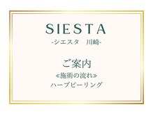シエスタ(SIESTA)/ハーブピーリング施術の流れ
