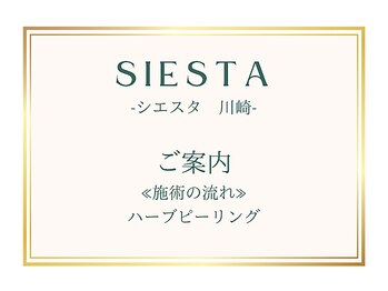 シエスタ(SIESTA)/ハーブピーリング施術の流れ