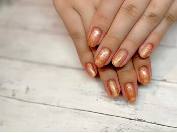 ダリア 西大寺本店(DAHLIA)/オレンジラメネイル