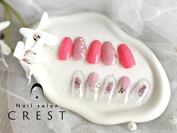 クレスト 桜川店(CREST)の写真/【ネイルデビューにオススメ◎】色替え可能なサンプルから可愛いデザインをご提案♪¥5950