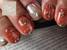 ネイルセッション(nail session)/手描きニュアンスフラワー