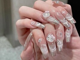 冬のスノーホワイトネイル