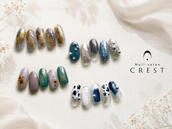 クレスト(CREST)の写真/指先を彩る季節のデザイン！定額メニュー＆色変更OKで指先からハッピーに☆