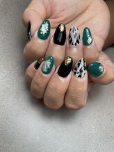 アンドエミニー エン ラボーテ(& EMINY 艶 la beaute)/レオパードネイル