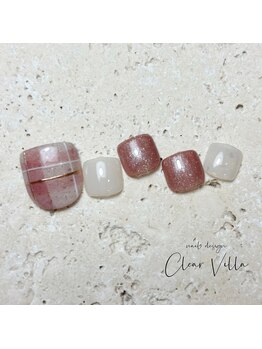 ネイルサロンクリアヴィラ(nail salon clear villa)/フットデザインチョイス☆¥9350