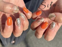 シファ(Sifa.)/オレンジ/夏ネイル