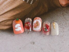 お正月ニュアンスネイル