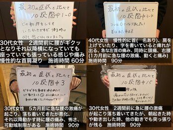 ボディテラピーサロン ナカムラ(Body Therapy Salon Nakamura)/お客様の声 ～急な腰痛 ２～